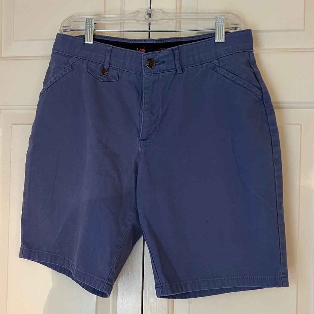 Lee brand women's shorts, size 10, periwinkle blue, 9" inseam